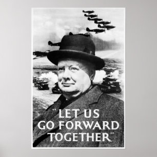 Affiche "Let Us Go Forward Together" British World War 2