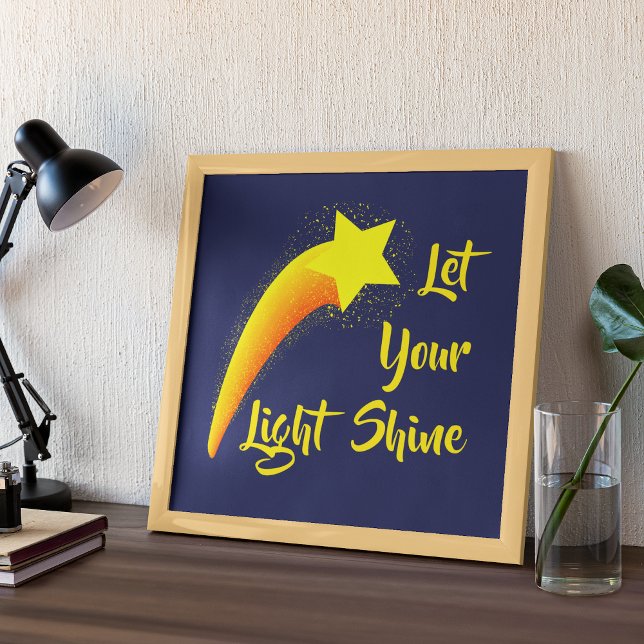 Affiche "Let Your Light Shine" Shooting Star Print (Créateur téléchargé)