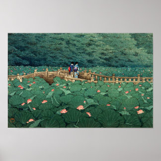 Affiche L'étang au sanctuaire de Benten à Shiba