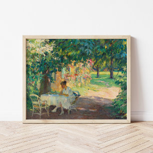 Affiche L'été dans le jardin Edward Cucuel