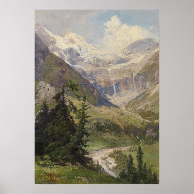 Affiche L'été dans les montagnes par Petrides (Devant)