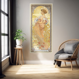 Affiche L'Eté Saison Art Nouveau Alphonse Mucha