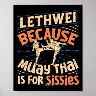 Affiche Lethwei Entraînement Myanmar Lutter Burmese Boxe L