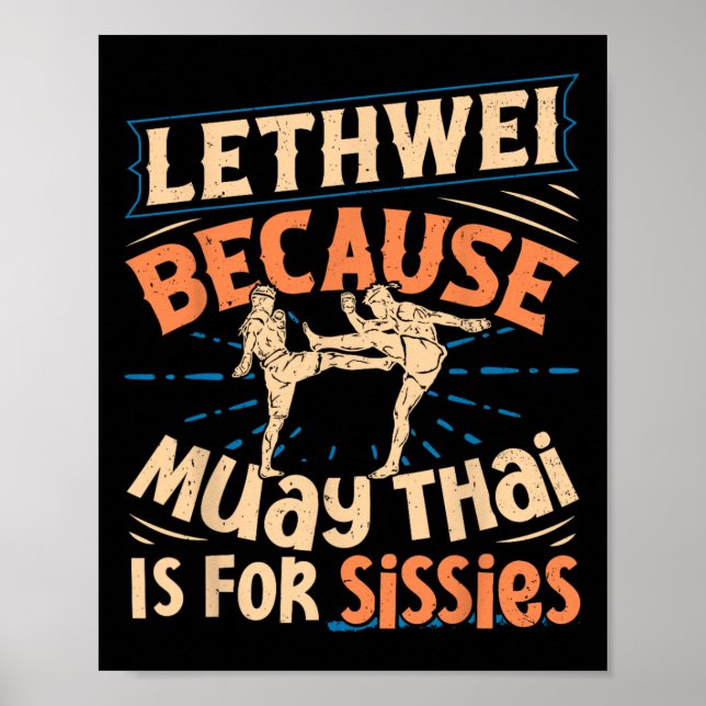 Affiche Lethwei Entraînement Myanmar Lutter Burmese Boxe L (Devant)