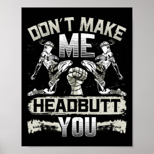 Affiche Lethwei Self Defense Headbutt Martial Arts birmans