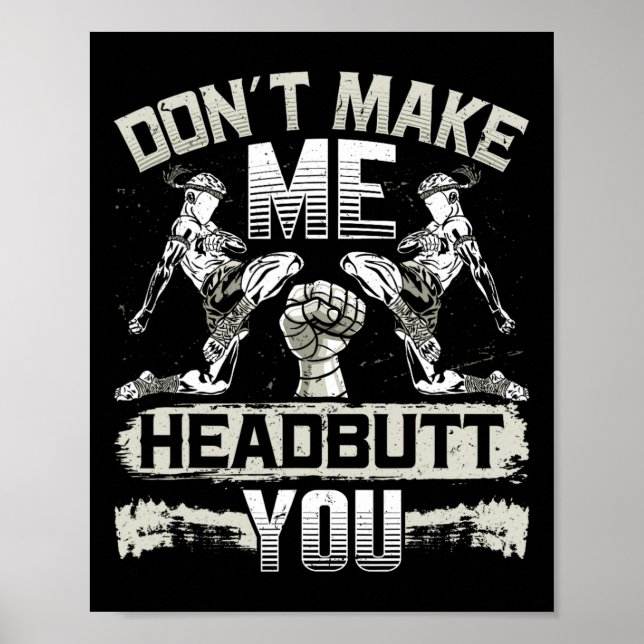 Affiche Lethwei Self Defense Headbutt Martial Arts birmans (Devant)