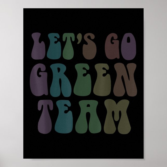 Affiche Lets Devenez écolo Team Retro War Jeu 60s Camp d'é (Devant)