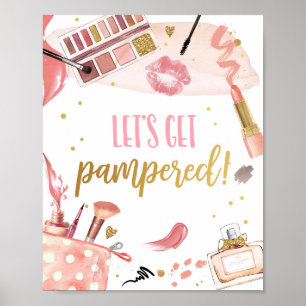 Affiche Let's Get Pampered Spa Party Makeup Glamour Girl