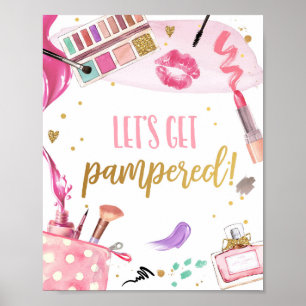 Affiche Let's Get Pampered Spa Party Makeup Glamour Girl P