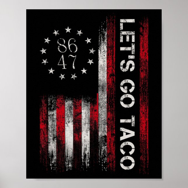 Affiche Let's Go Taco Shirt Funny Let's Go Taco 3  (Devant)