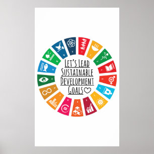 Affiche Let's Lead ONU SDG Sustainable Development Goals