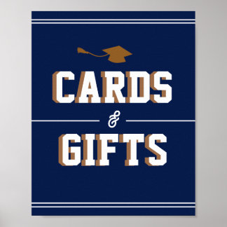 Affiche Letterman Graduation NAVY Cards & Favors 
