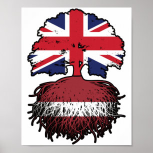 Affiche Lettonie Lettonie Royaume-Uni Royaume-Uni Royaume-
