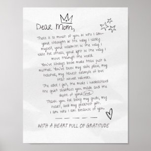 Affiche Lettre à maman