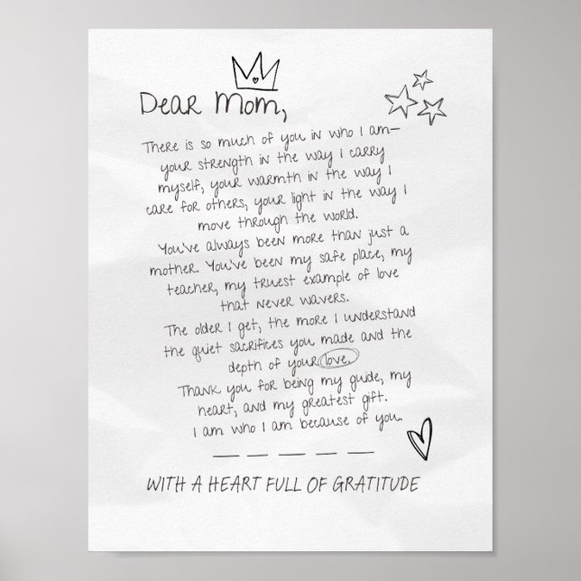 Affiche Lettre à maman (Devant)