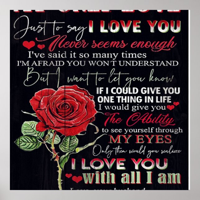 Affiche Lettre à mon mari | Migné présent | Cadeau de papa (Devant)