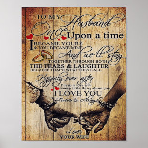 Affiche Lettre à mon mari Migné présent Cadeau de papa