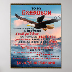 Affiche Lettre À Mon Petit-Fils Cadeau, L'Idée Cadeau Bébé