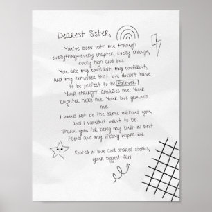 Affiche Lettre à Soeur