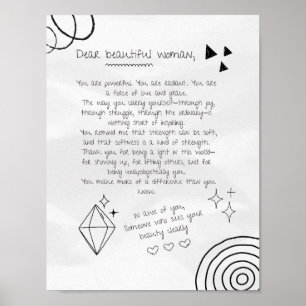 Affiche Lettre à une belle femme