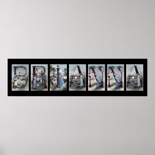 Affiche LETTRE Alphabet BRIANNA Nom Art
