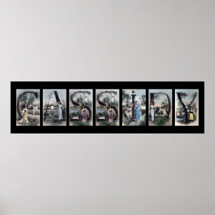 Affiche LETTRE alphabet CASSIDY Nom Art