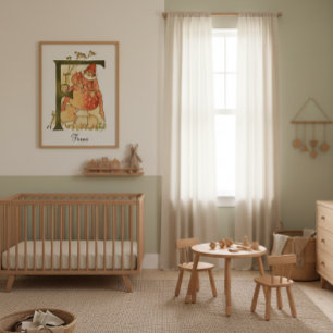 Affiche LETTRE Alphabet Vintage PERSONNALISÉ F