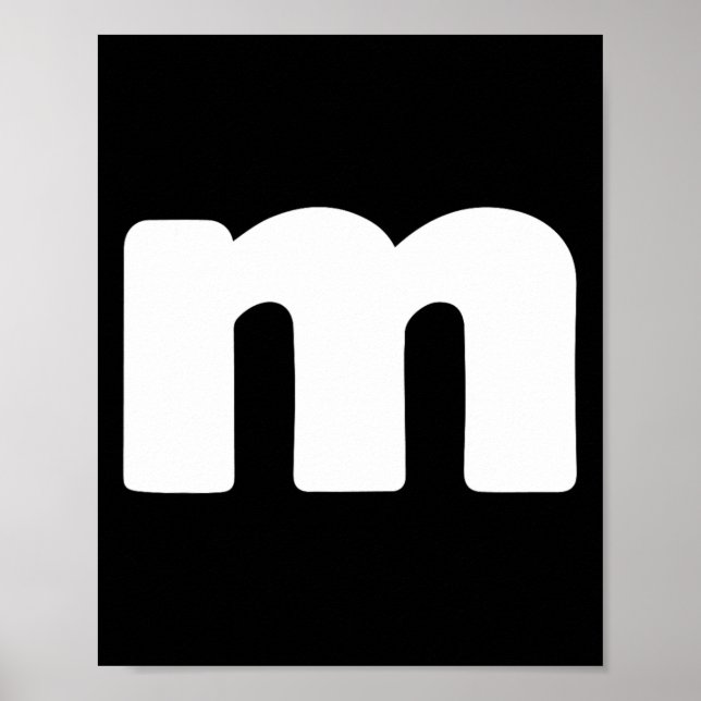 Affiche Lettre amusante M Groupes Halloween Team Groupes C (Devant)