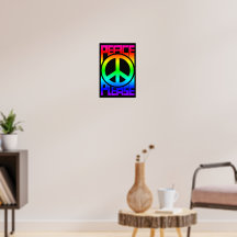Lettre arc-en-ciel Peace Please