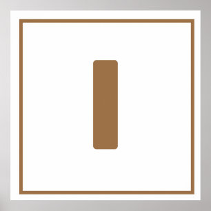 Affiche Lettre Brown I