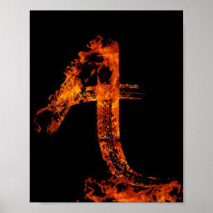 Affiche Lettre Buron Fire A