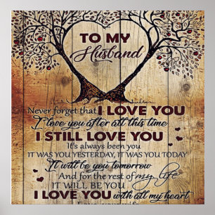 Affiche Lettre d'amour au mari   Cadeau Spécial Pour Homme