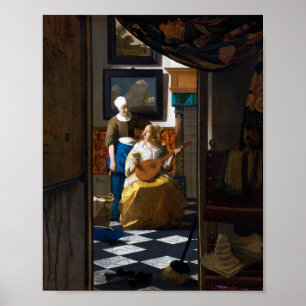 Affiche Lettre d'amour, Johannes Vermeer