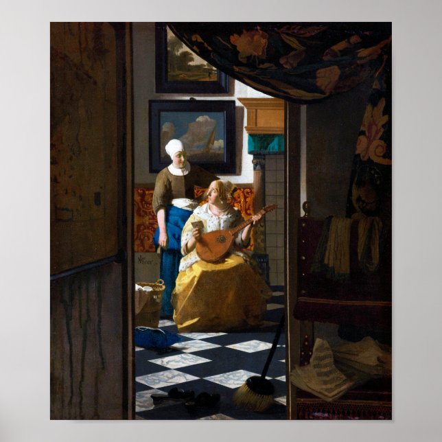 Affiche Lettre d'amour, Johannes Vermeer (Devant)