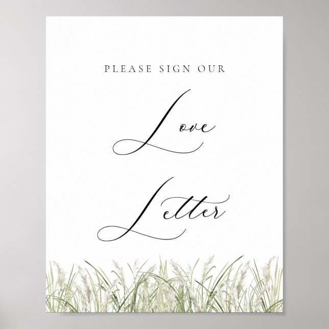 Affiche Lettre d'amour Pampas Grass (Devant)