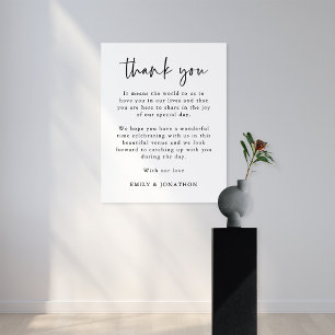 Affiche Lettre de Merci de script minimal aux clients Mari