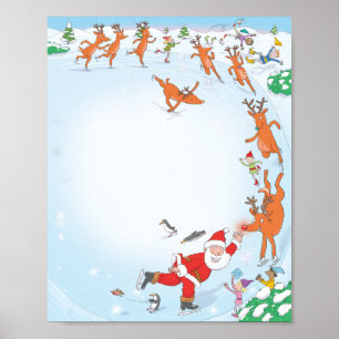 Affiche Lettre de Père Noël (blanc pour que vous écriviez)