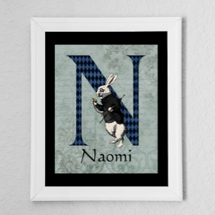 Affiche LETTRE DE ROBE BLANCHE N POSTE WONderland