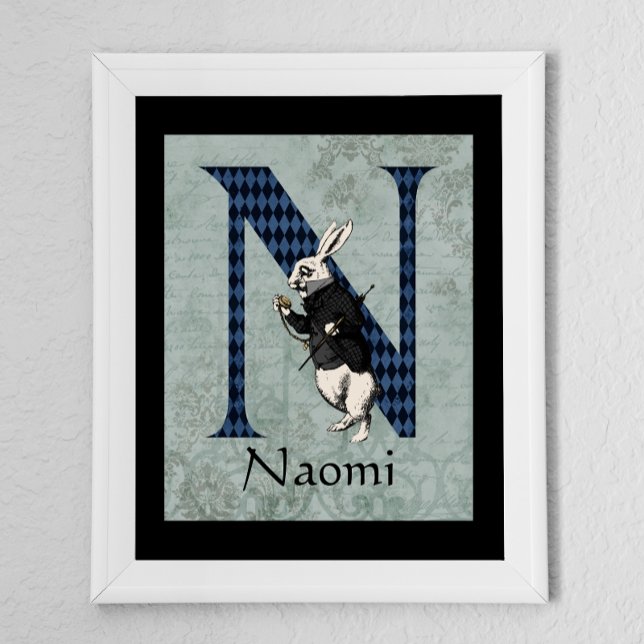 Affiche LETTRE DE ROBE BLANCHE N POSTE WONderland (Créateur téléchargé)