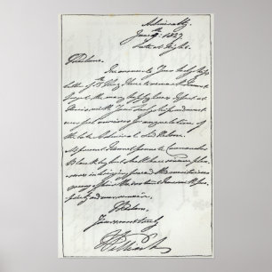 Affiche Lettre de William IV à Lady Nelson