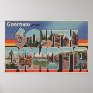 Affiche Lettre du sud ScenesSouth Dakota de DakotaLarge