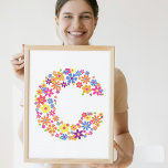 Affiche LETTRE Florale C FLEURS MONOMO<br><div class="desc">Lettre florale C Poster</div>