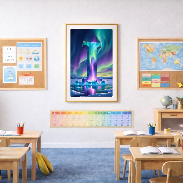 Affiche Lettre I Aurore | Impression d'art des Aur (Créateur téléchargé)