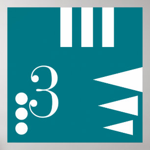 Affiche Lettre & Icône simple ART + vos couleurs & idées