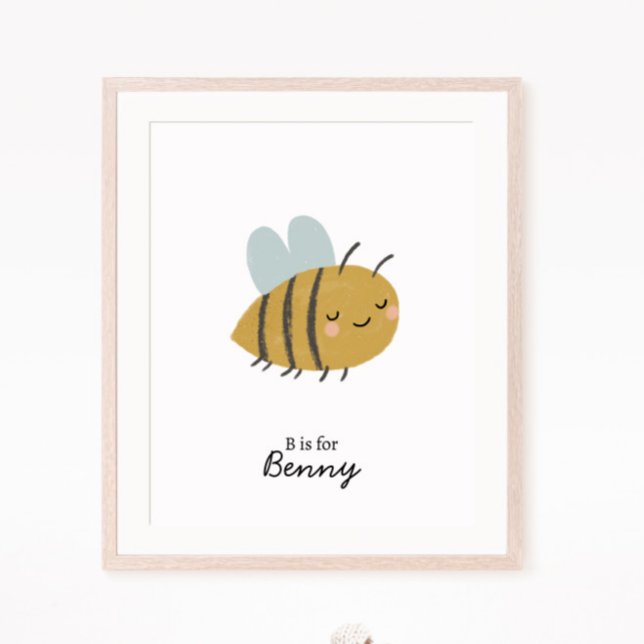 Affiche Lettre initiale d'abeille Nursery Wall Art (Créateur téléchargé)
