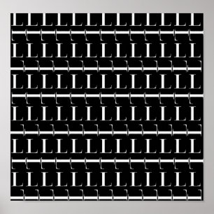 Affiche Lettre initiale L Monogramme, Choisir la couleur A