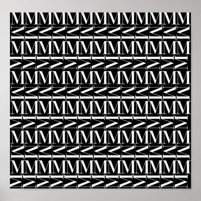 Affiche Lettre initiale M (Devant)