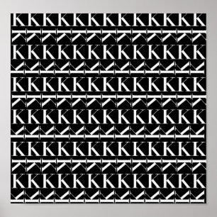 Affiche Lettre initiale monogramme K