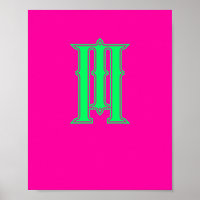 Lettre Initiale Monogramme Moderne Élégant Rose Ve