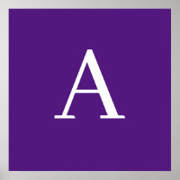 Lettre initiale Monogramme Style moderne violet
